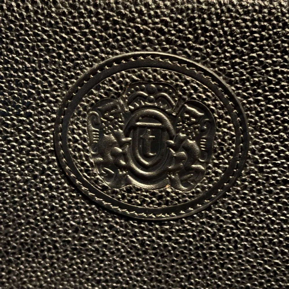 Black Leather Men's Clutch by A. Testoni